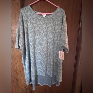 LuLaRoe Abstract Patterned Gray Tunic